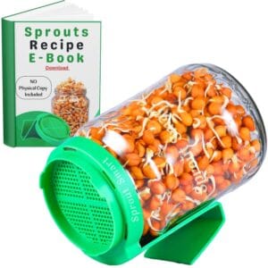 Sprouts Maker Jar Easy Drainage, and Hygienic Glass Design