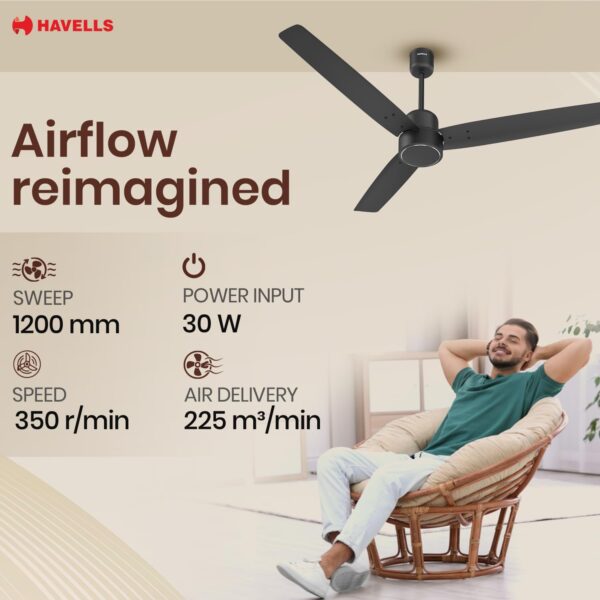 Havells FAB BLDC Ceiling Fan, 350 RPM, Reverse Rotation, 4 Modes - Image 4