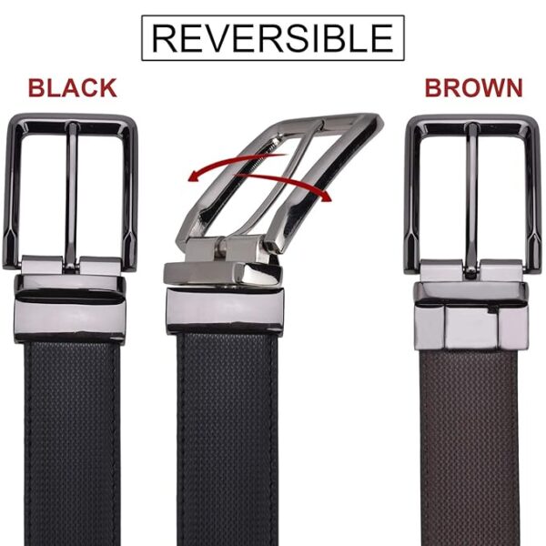 Men's Reversible Leather Belt - Image 7