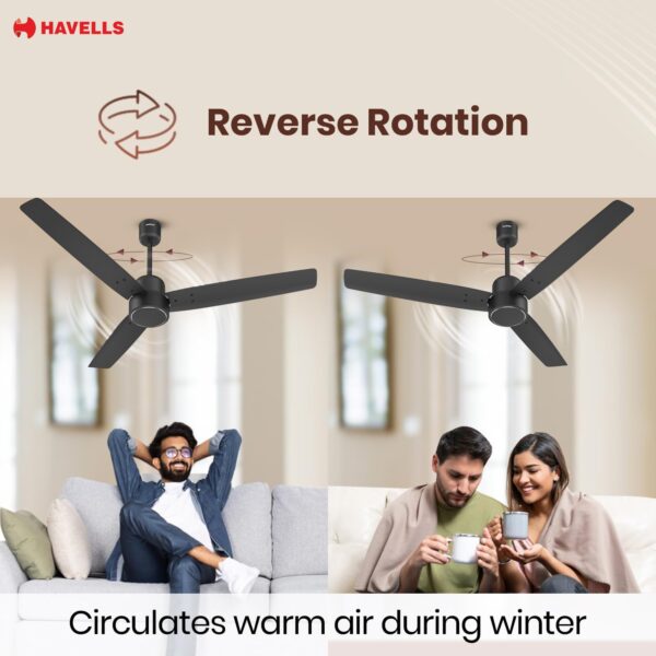 Havells FAB BLDC Ceiling Fan, 350 RPM, Reverse Rotation, 4 Modes - Image 5