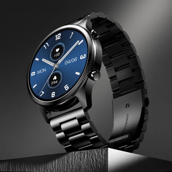 Noise Halo Plus Elite Edition Smartwatch with 1.46" Super AMOLED Display, Stainless Steel Finish Metallic Straps, 4-Stage Sleep Tracker, Smart Watch for Men and Women (Elite Blue) - Image 3