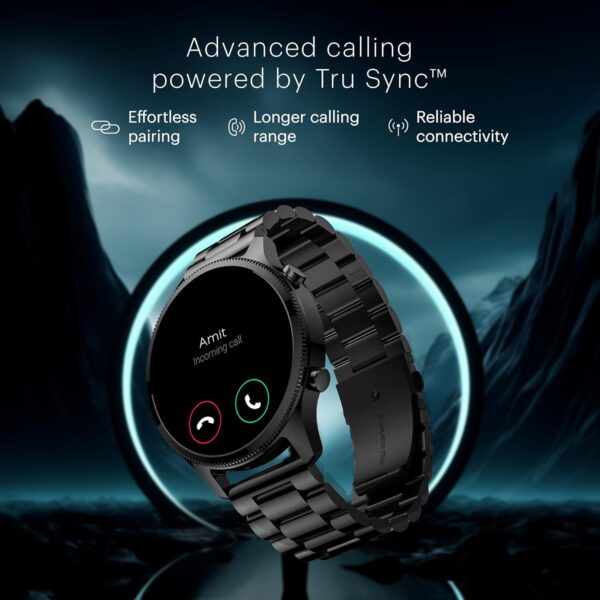 Noise Halo Plus Elite Edition Smartwatch with 1.46" Super AMOLED Display, Stainless Steel Finish Metallic Straps, 4-Stage Sleep Tracker, Smart Watch for Men and Women (Elite Blue) - Image 4