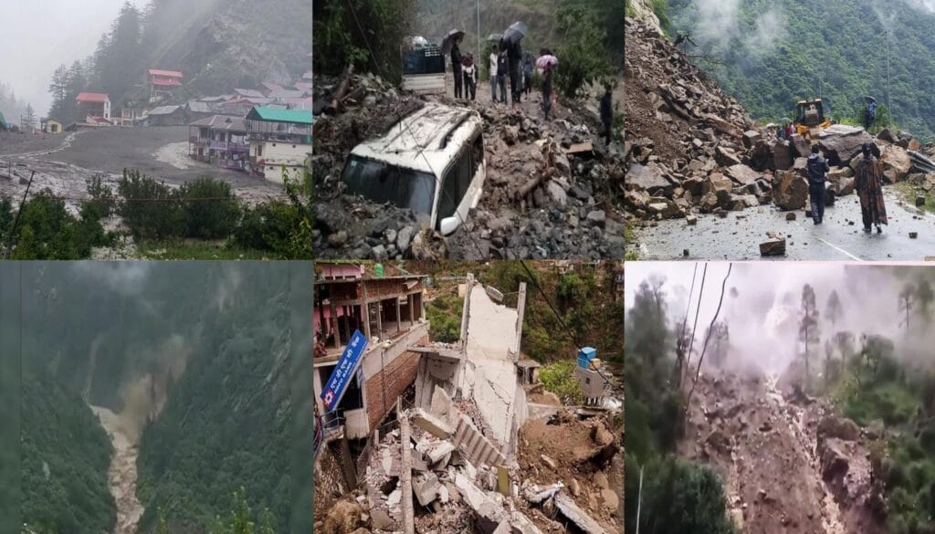 landslide and cloudburst in india