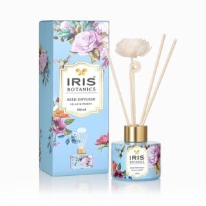Iris Botanics Reed Diffuser Set | with 100ml Oil Fragrance Lilac & Peony |Stress Relief & Aromatherapy | Long-Lasting, Smoke-Free Air Freshener for Home, Bedroom & Office | Ideal for Gifting.